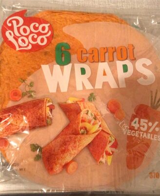 Image descriptive de Wrap veggie carottes