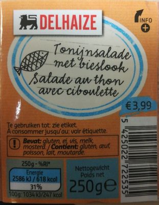 Image descriptive de Salade au thon avec ciboulette