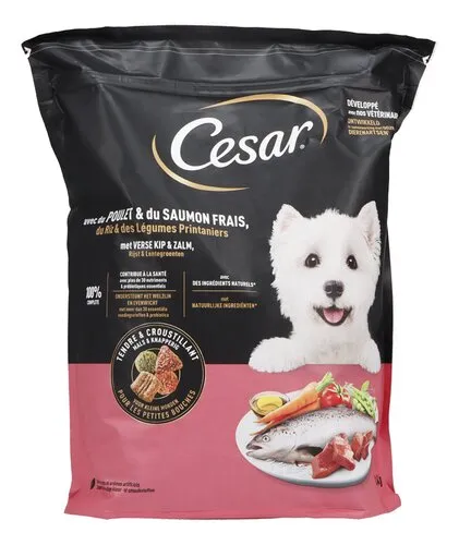 Cesar croquettes poulet, saumon, riz & légumes
