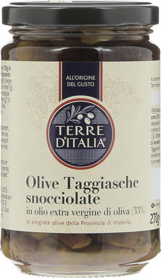 Image descriptive de Olives Taggiasca dénoyautées