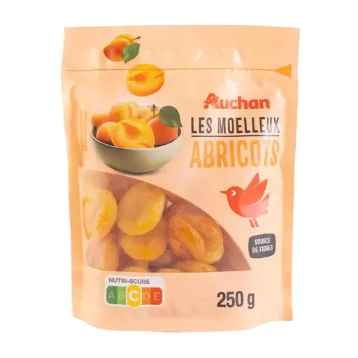 AUCHAN Abricots moelleux dénoyautés